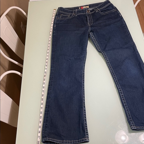 BKE Wendi Dark Blue Flare Women's Jeans with stretch - Picture 2 of 13